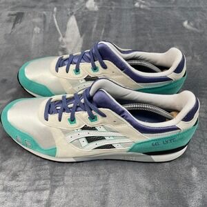 Men ASICS Gel Lyte III white and blue trainers size 12 #sneakers #running